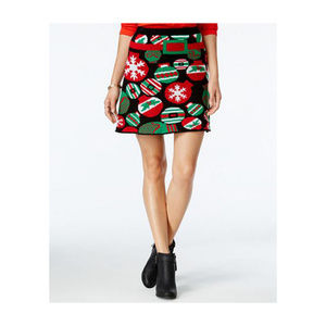 CHRISTMAS Holiday Ornaments Festive Ugly Red Sweater Skirt Dress Holiday Party